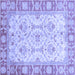 Square Oriental Blue Modern Rug, abs3935blu