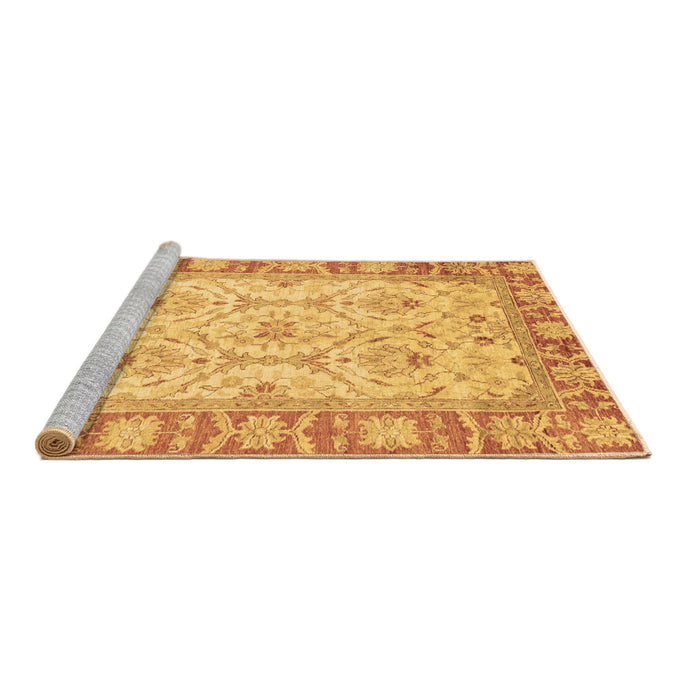 Sideview of Machine Washable Oriental Brown Modern Rug, wshabs3935brn