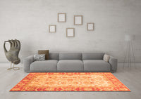 Machine Washable Oriental Orange Modern Rug, wshabs3935org