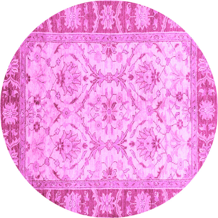 Round Oriental Purple Modern Rug, abs3935pur