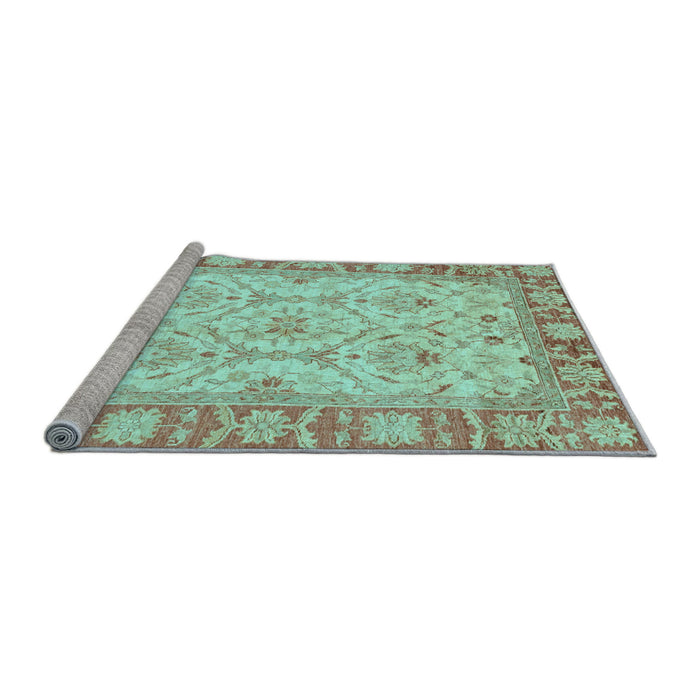 Sideview of Machine Washable Oriental Light Blue Modern Rug, wshabs3935lblu