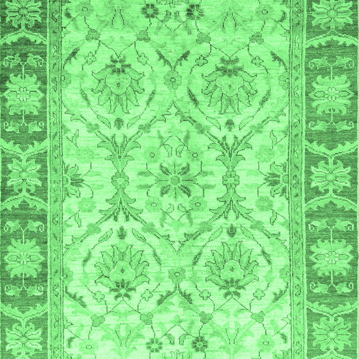 Machine Washable Oriental Emerald Green Modern Area Rugs, wshabs3935emgrn