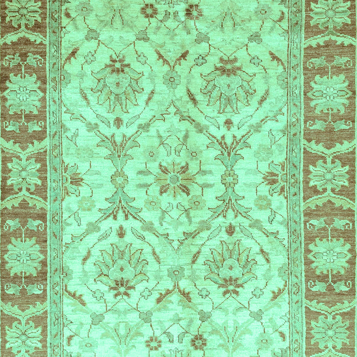 Machine Washable Oriental Turquoise Modern Area Rugs, wshabs3935turq