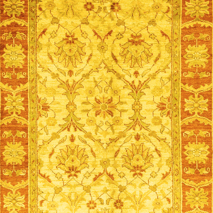 Machine Washable Oriental Yellow Modern Rug, wshabs3935yw
