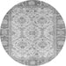 Round Oriental Gray Modern Rug, abs3935gry