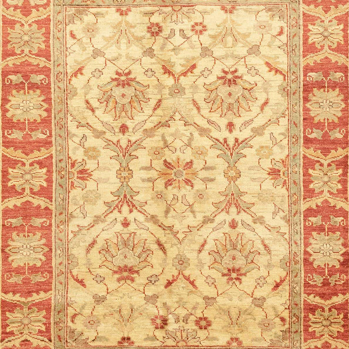 Abstract Chrome Gold Yellow Oriental Rug, abs3935