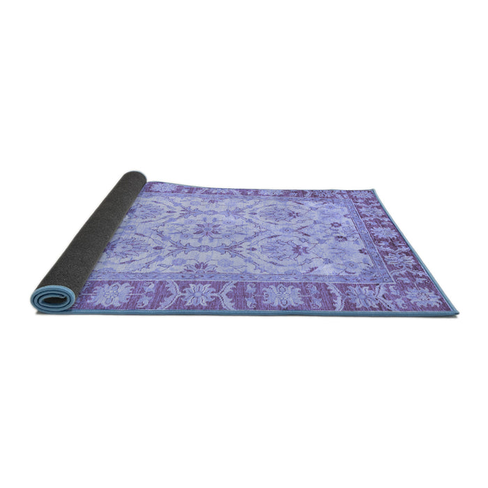 Sideview of Oriental Blue Modern Rug, abs3935blu