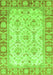 Machine Washable Oriental Green Modern Area Rugs, wshabs3935grn