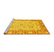 Sideview of Machine Washable Oriental Yellow Modern Rug, wshabs3935yw