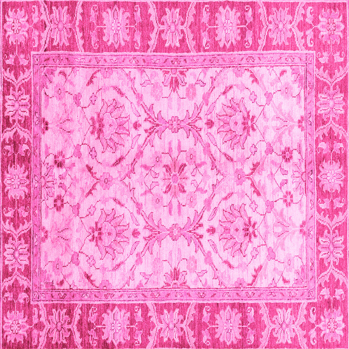 Square Oriental Pink Modern Rug, abs3935pnk