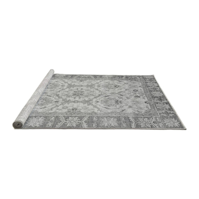 Sideview of Machine Washable Oriental Gray Modern Rug, wshabs3935gry
