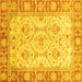 Square Oriental Yellow Modern Rug, abs3935yw