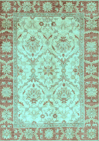 Oriental Light Blue Modern Rug, abs3935lblu