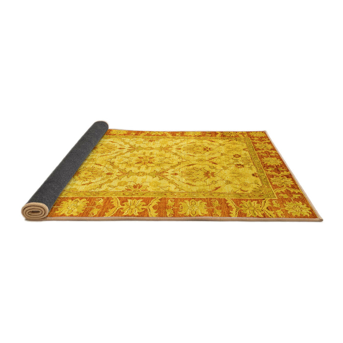 Sideview of Oriental Yellow Modern Rug, abs3935yw