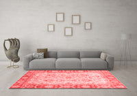 Machine Washable Oriental Red Modern Rug, wshabs3935red