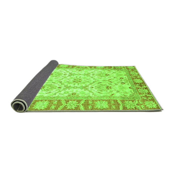 Sideview of Oriental Green Modern Rug, abs3935grn