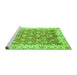 Sideview of Machine Washable Oriental Green Modern Area Rugs, wshabs3936grn