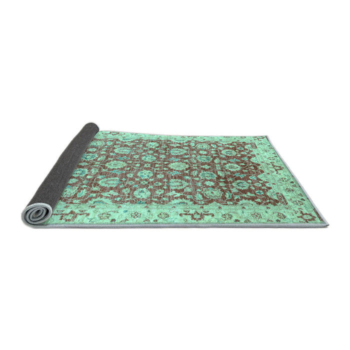 Sideview of Oriental Light Blue Modern Rug, abs3936lblu