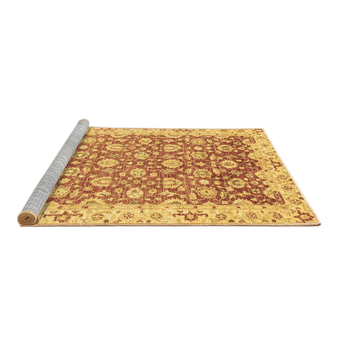 Sideview of Machine Washable Oriental Brown Modern Rug, wshabs3936brn