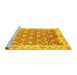 Sideview of Machine Washable Oriental Yellow Modern Rug, wshabs3936yw