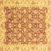 Square Machine Washable Oriental Brown Modern Rug, wshabs3936brn