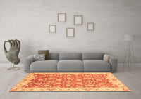 Machine Washable Oriental Orange Modern Rug, wshabs3936org