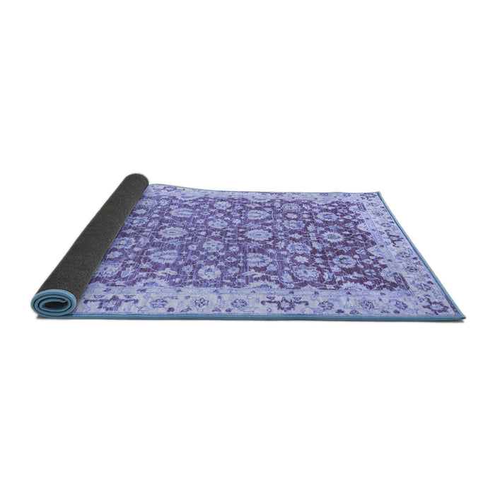 Sideview of Oriental Blue Modern Rug, abs3936blu
