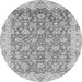 Round Oriental Gray Modern Rug, abs3936gry