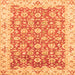 Square Oriental Orange Modern Rug, abs3936org