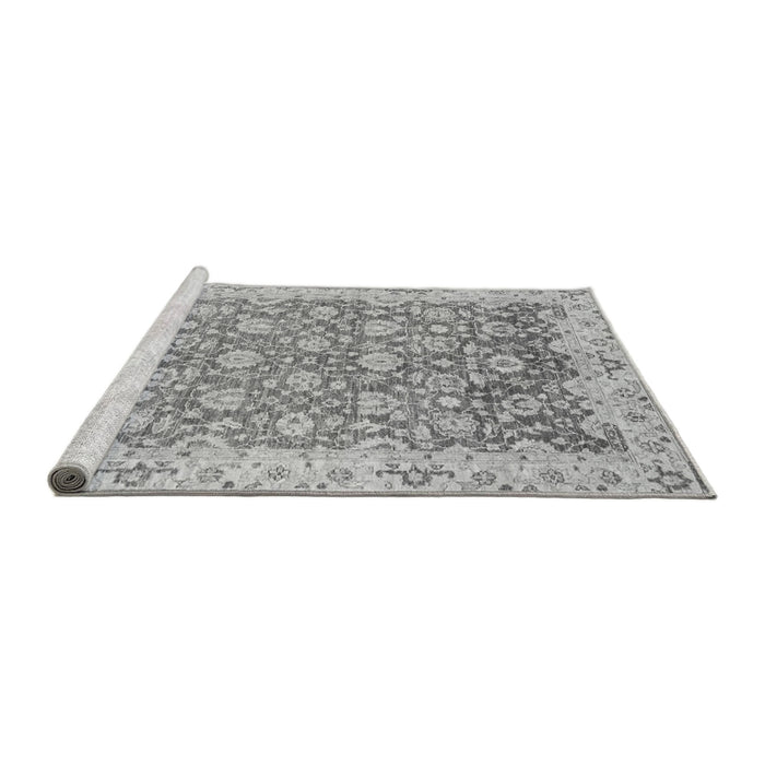 Sideview of Machine Washable Oriental Gray Modern Rug, wshabs3936gry