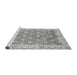 Sideview of Machine Washable Oriental Gray Modern Rug, wshabs3936gry