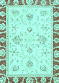 Oriental Light Blue Modern Rug, abs3937lblu