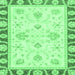 Square Oriental Emerald Green Modern Rug, abs3937emgrn