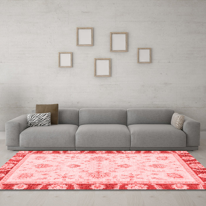 Modern Red Washable Rugs