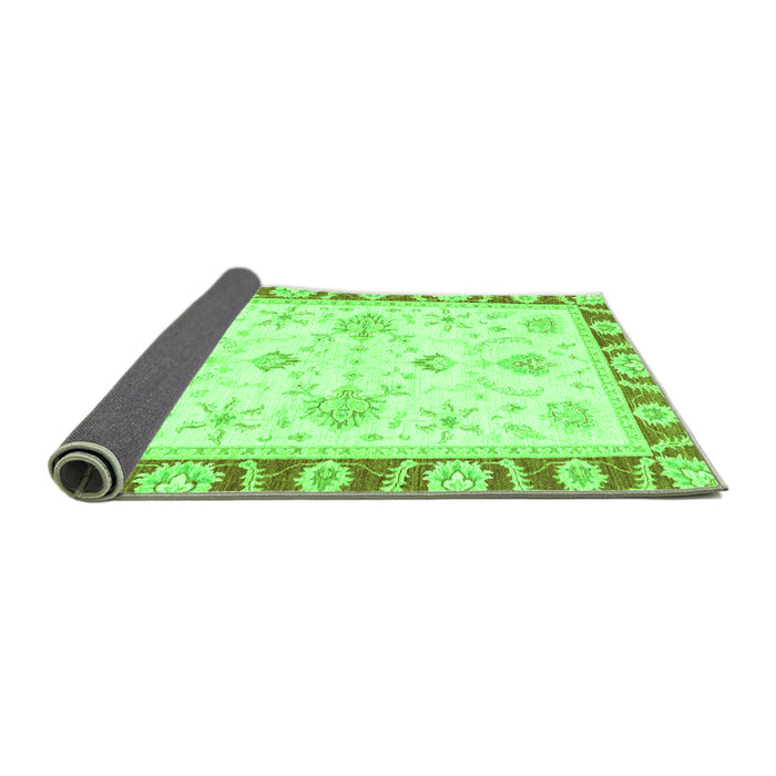 Sideview of Oriental Green Modern Rug, abs3937grn