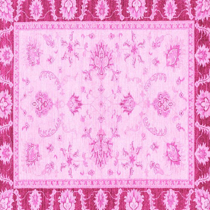 Square Oriental Pink Modern Rug, abs3937pnk