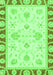 Machine Washable Oriental Green Modern Area Rugs, wshabs3937grn