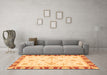 Machine Washable Oriental Orange Modern Area Rugs in a Living Room, wshabs3937org