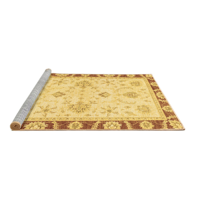 Sideview of Machine Washable Oriental Brown Modern Rug, wshabs3937brn