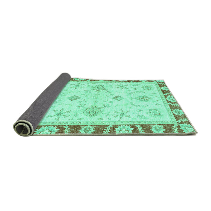 Sideview of Oriental Turquoise Modern Rug, abs3937turq