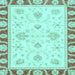 Square Oriental Light Blue Modern Rug, abs3937lblu