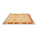 Sideview of Machine Washable Oriental Orange Modern Area Rugs, wshabs3937org