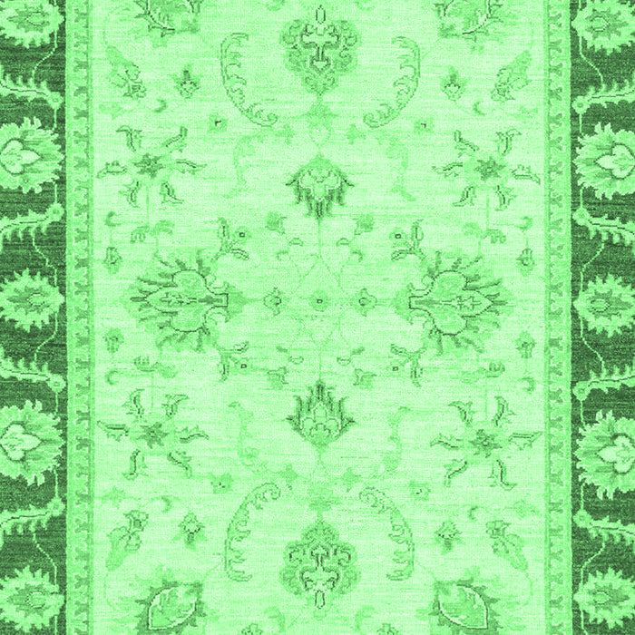 Machine Washable Oriental Emerald Green Modern Area Rugs, wshabs3937emgrn
