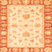 Square Oriental Orange Modern Rug, abs3938org