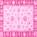 Square Oriental Pink Modern Rug, abs3938pnk