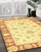 Machine Washable Abstract Neon Yellow Rug in a Family Room, wshabs3938