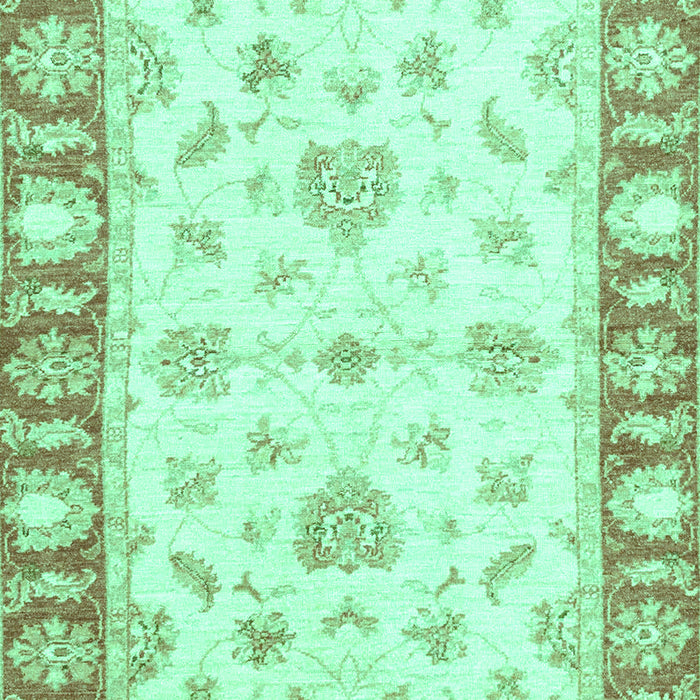 Machine Washable Oriental Turquoise Modern Area Rugs, wshabs3938turq