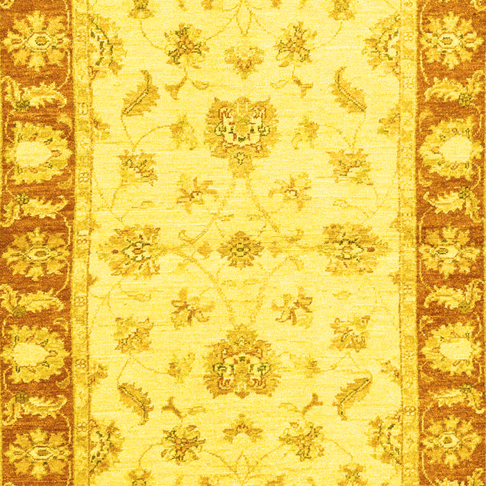 Machine Washable Oriental Yellow Modern Rug, wshabs3938yw