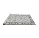 Sideview of Machine Washable Oriental Gray Modern Rug, wshabs3938gry