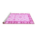 Sideview of Machine Washable Oriental Purple Modern Area Rugs, wshabs3938pur